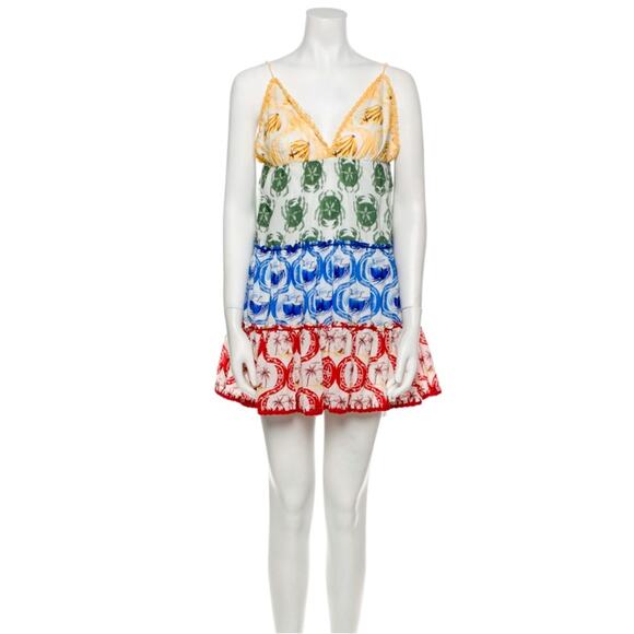 FARM RIO Summer Mix Mini Dress Size XS NWOT - Picture 1 of 7